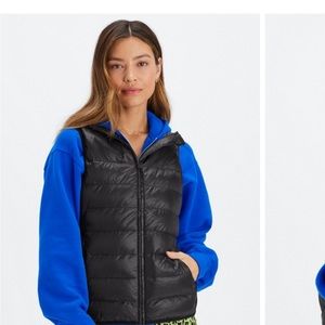 Fabletics Elliot Puffer Vest Black Size Medium